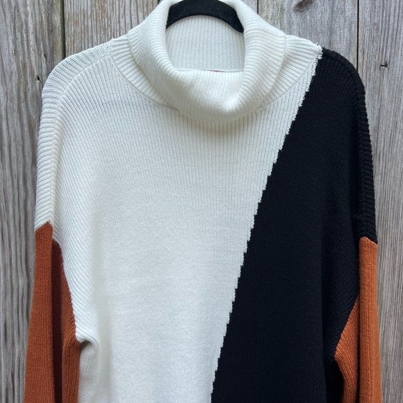 MIAMI by Francesca Colorblock Turtleneck sweater dress Women’s XL NWT NEW - Picture 8 of 12